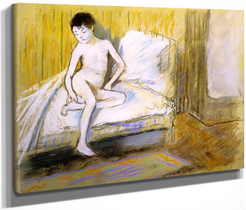 Young Nude On A Bed By Federico Zandomeneghi