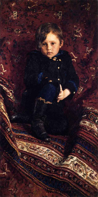 Portrait Of Yuria Repina, The Artist's Son. By Ilia Efimovich Repin