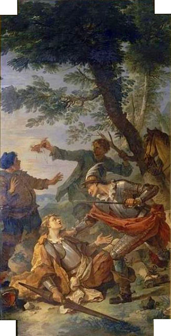 Story Of Don Quixote  Don Quichote And The Knight Of The Mirrors By Charles Joseph Natoire By Charles Joseph Natoire