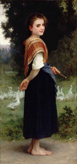The Goose Girl By William Bouguereau
