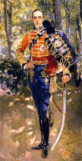 The King Alfonso Xiii In A Hussar's Uniform By Joaquin Sorolla Y Bastida