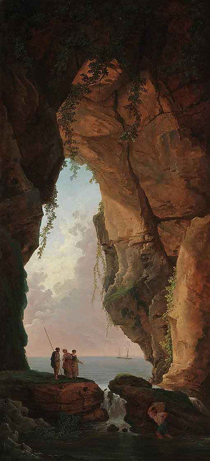 The Mouth Of A Cave By Hubert Robert