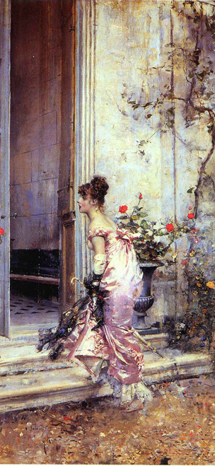 The Visit By Giovanni Boldini By Giovanni Boldini