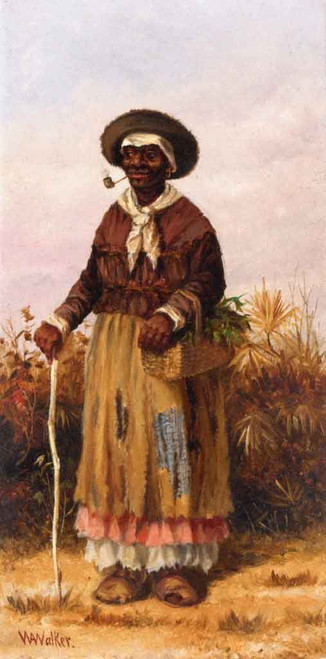 Woman With A Cane By William Aiken Walker