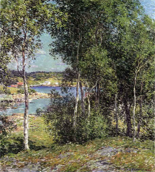 A Family Of Birches By Willard Leroy Metcalf By Willard Leroy Metcalf
