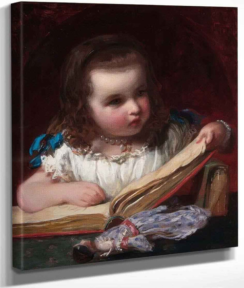 A Girl Reading By James Sant, R.A.