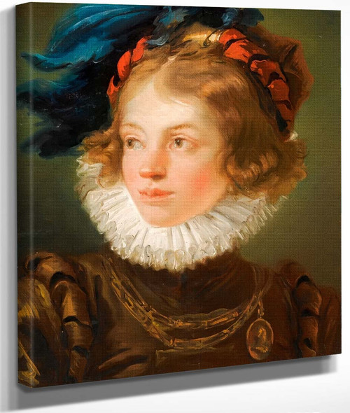 A Young Boy In The Costume Of A Page, Head And Soulders By Giovanni Battista Tiepolo