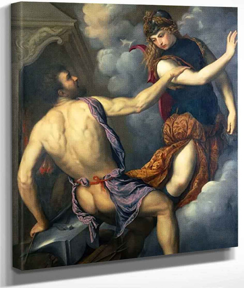 Athena Scorning The Advances Of Hephaestus By Paris Bordone