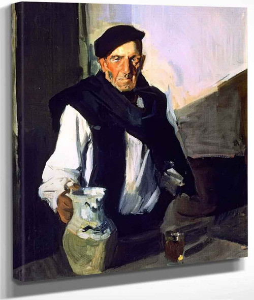 Basque Drinker By Joaquin Sorolla Y Bastida