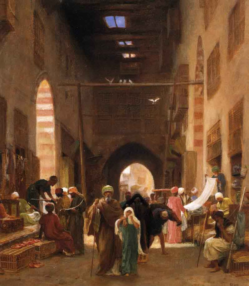 Bazaar In Cairo By Frederick Goodall By Frederick Goodall