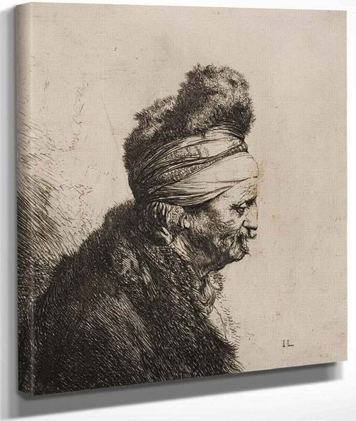 Bust Of An Oriental Man, Facing Right By Jan Lievens The Elder