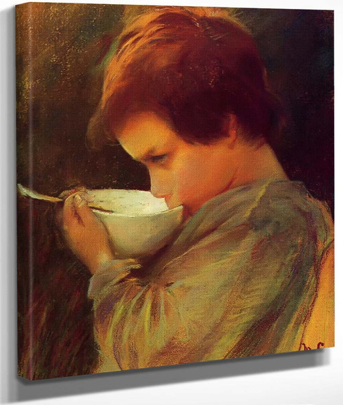 Child Drinking Milk By Mary Cassatt By Mary Cassatt