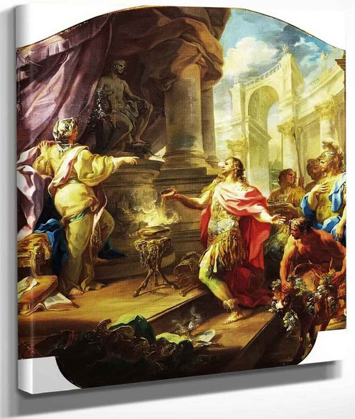 Cycle Of The Life Of Enea, Aeneas Offers A Sacrifice To Apollo By Corrado Giaquinto By Corrado Giaquinto