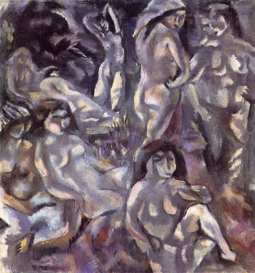 Eight Woman Around A Landscape By Jules Pascin By Jules Pascin Eight Woman Around A Landscape By Jules Pascin By Jules Pascin
