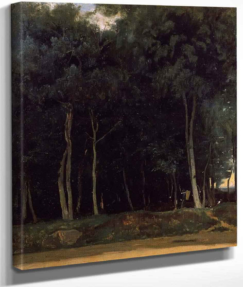 Fontainebleau, The Bas Breau Road By Jean Baptiste Camille Corot By Jean Baptiste Camille Corot