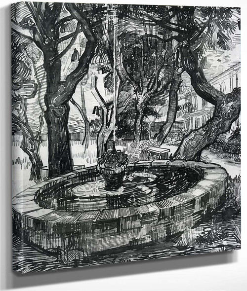 Fountain In The Garden Of Saint Paul Hospital By Vincent Van Gogh