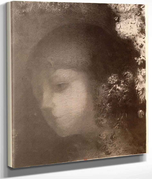 Head Of A Child With Flowers By Odilon Redon By Odilon Redon