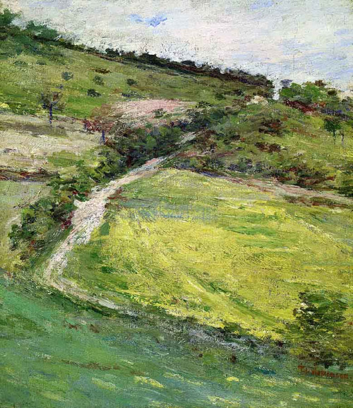 Hillside In Giverny, France By Theodore Robinson