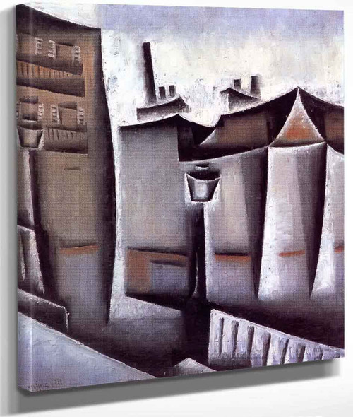 Houses In The Rue Ravignan By Juan Gris