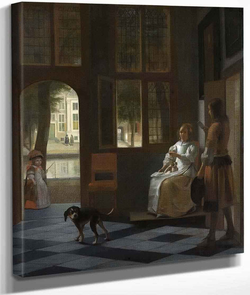 In Empowering A Letter In A House By Pieter De Hooch