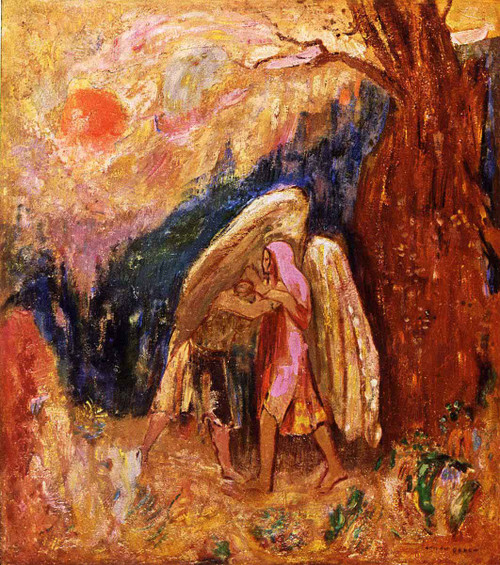 Jacob Wrestling With The Angel By Odilon Redon By Odilon Redon