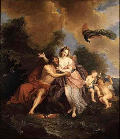 Jupiter And Juno On Mount Ida By Antoine Coypel Ii By Antoine Coypel Ii