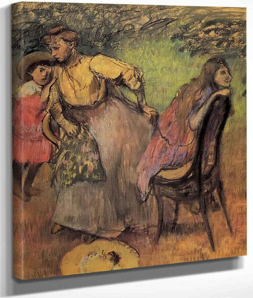 Madame Alexis Rouart And Her Children By Edgar Degas By Edgar Degas