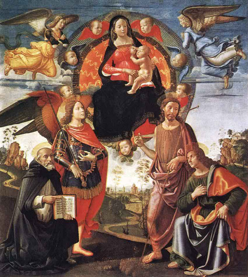 Madonna In Glory With Saints By Domenico Ghirlandaio