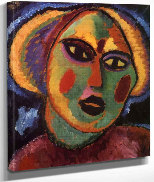 Maiden With Violet Blouse By Alexei Jawlensky By Alexei Jawlensky