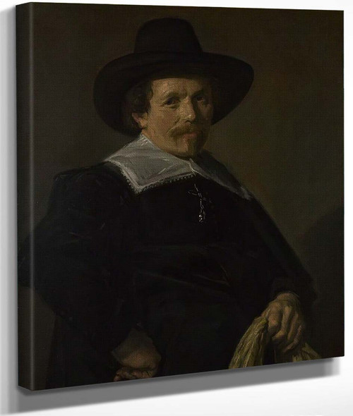 Man Holding Gloves By Frans Hals By Frans Hals