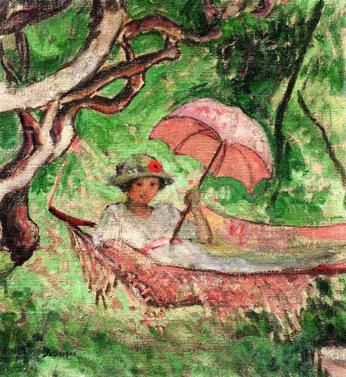 Martha At The Villa Beau Site In Sainte Maxime By Henri Lebasque By Henri Lebasque