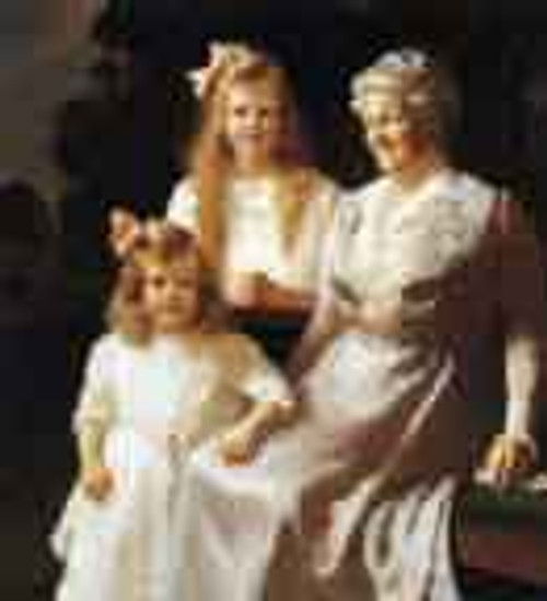 Mrs. Henry Harrison Proctor With Barbara And Frances By Frank W. Benson By Frank W. Benson