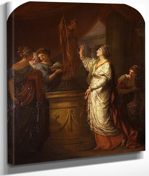 Penelope Sacrificing To Minerva For The Safe Return Of Her Son, Telemachus By Angelica Kauffmann By Angelica Kauffmann