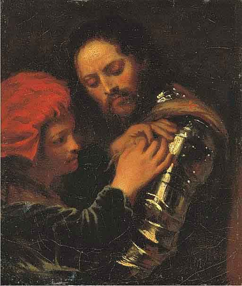 Portrait Of A Knight, After Giorgione By Charles Antoine Coypel Iv By Charles Antoine Coypel Iv