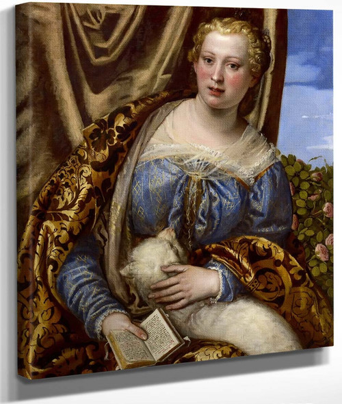 Portrait Of A Lady As Saint Agnes By Paolo Veronese