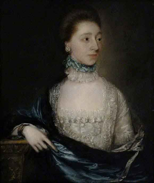 Portrait Of An Unknown Lady With A Blue Cloak By Thomas Gainsborough By Thomas Gainsborough