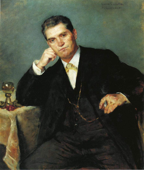 Portrait Of Franz Heinrich Corinth With A Glass Of Wine By Lovis Corinth By Lovis Corinth