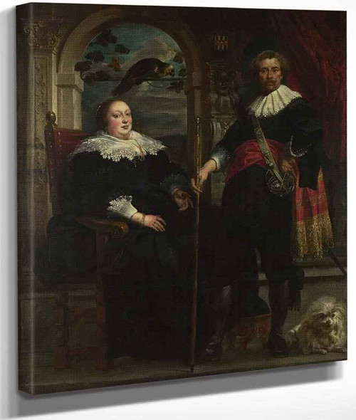 Portrait Of Govaert Van Surpele And His Wife By Jacob Jordaens