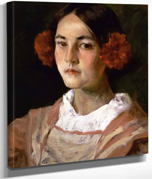 Portrait Of The Artist's Daughter, Alice By William Merritt Chase By William Merritt Chase