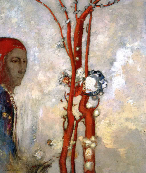 Red Bush By Odilon Redon By Odilon Redon