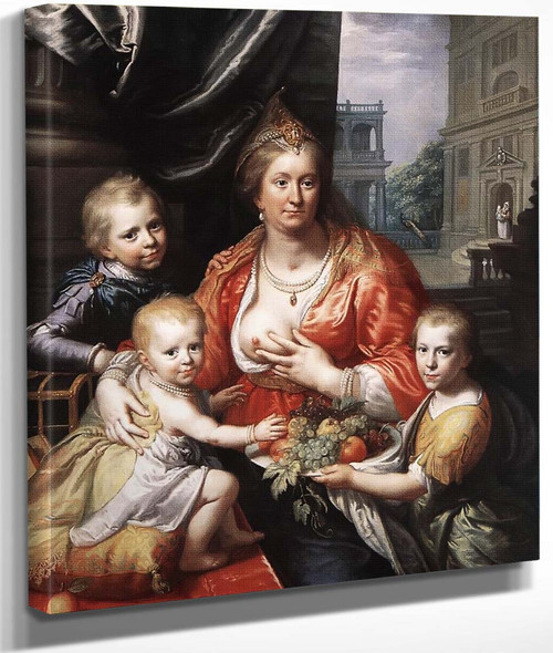 Sophia Hedwig, Countess Of Nassau Dietz, With Her Three Sons By Paulus Moreelse