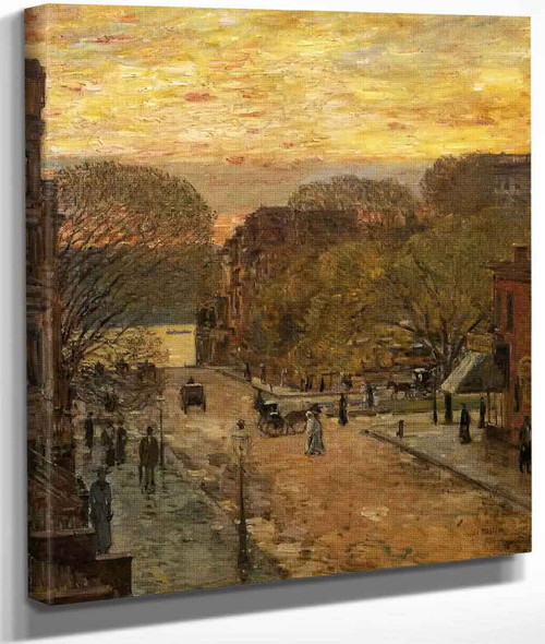 Spring On West Th Street By Frederick Childe Hassam By Frederick Childe Hassam