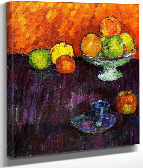 Still Life With Apples And Blue Cup By Alexei Jawlensky By Alexei Jawlensky