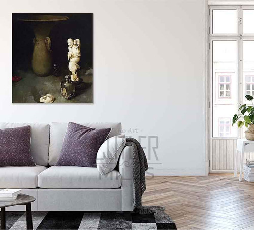 Still Life With Oriental Works Of Art By Emil Carlsen By Emil Carlsen
