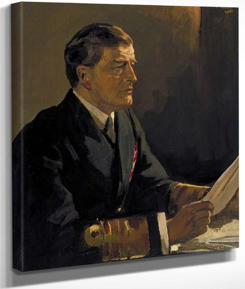 Study For 'Admiral Sir David Beatty, Reading The Terms Of The Armistice To The German Delegates By Sir John Lavery, R.A.