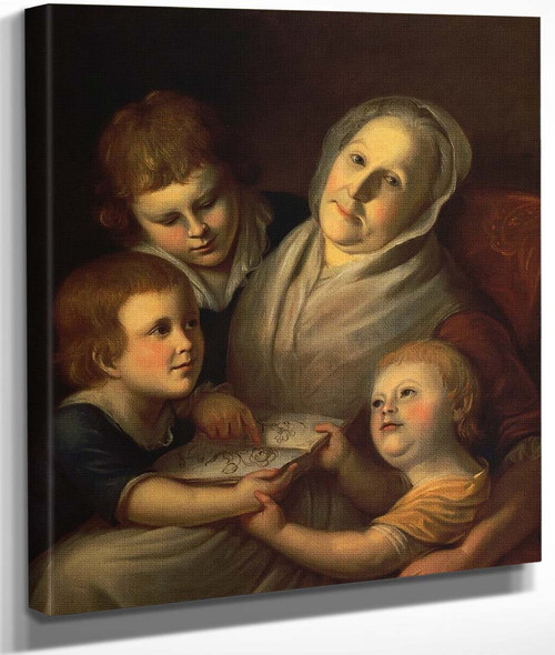 The Artist's Mother, Mrs. Charles Peale, And Her Grandchildren By Laurent De La Hyre