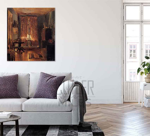 The Artist's Room In Ritterstrasse By Adolph Von Menzel By Adolph Von Menzel