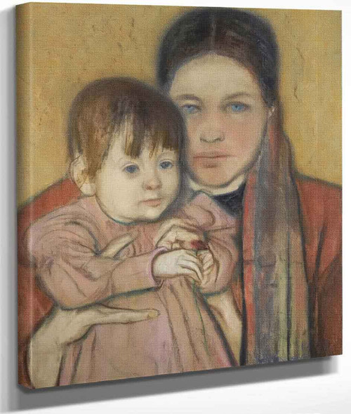 The Artist's Wife And Daughter By Stanislaw Wyspianski