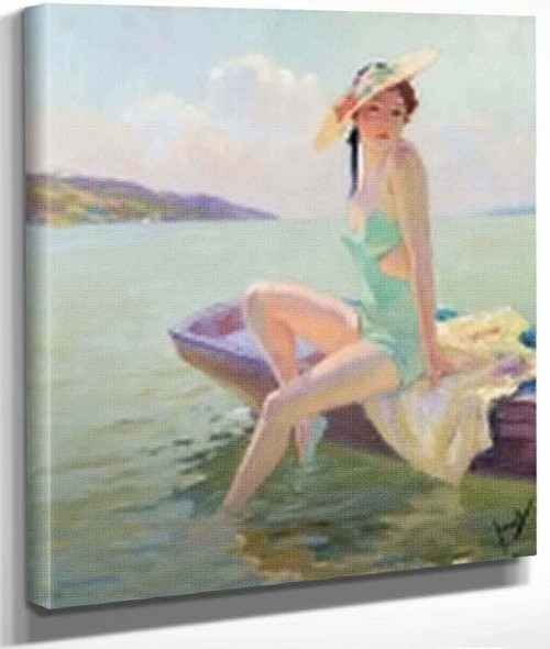 The Bathing Hour By Edward Cucuel By Edward Cucuel