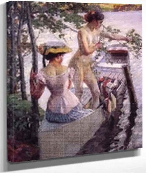 The Bathing Place By Edward Cucuel By Edward Cucuel